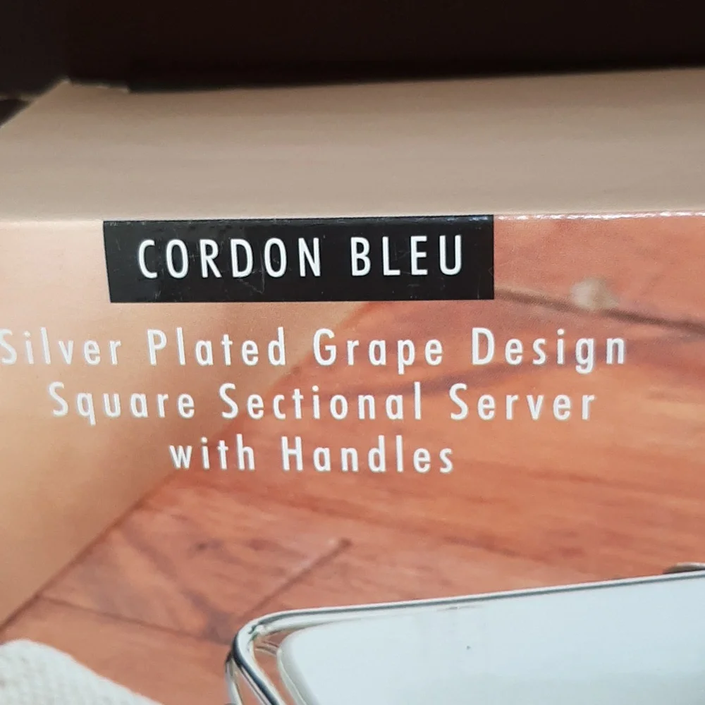 NIB Cordon Bleu Silver Plated Sectional Server